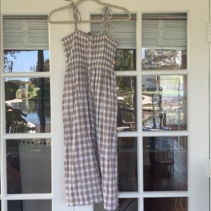 American Eagle Aerie gingham midi